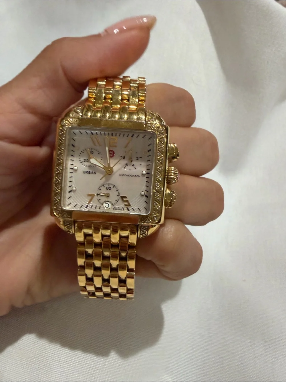 Michele Urban Chronograph Women’s Watch | Gold-Tone |Sapphire Crystal